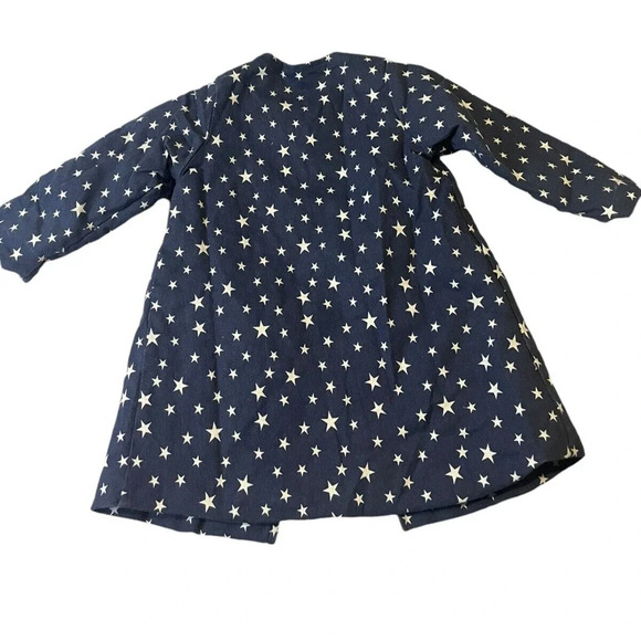 Siaomimi Girls Coat A Line Blue Stars Long Sleeve 2 Button Front Size 6Y NWT - Picture 3 of 10